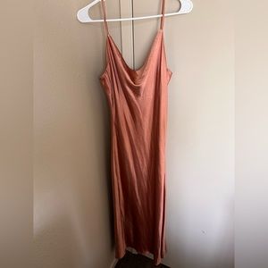 copper cowl neck dress size L